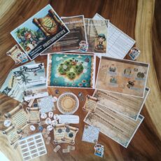 Piraten Schnitzeljagd übersicht Stationen Aufgaben Rätsel Abbildung einer Rätselkarte mit einer Aufgabe, bei der die Kinder ein Piratenrätsel lösen müssen, um den nächsten Hinweis zu finden.