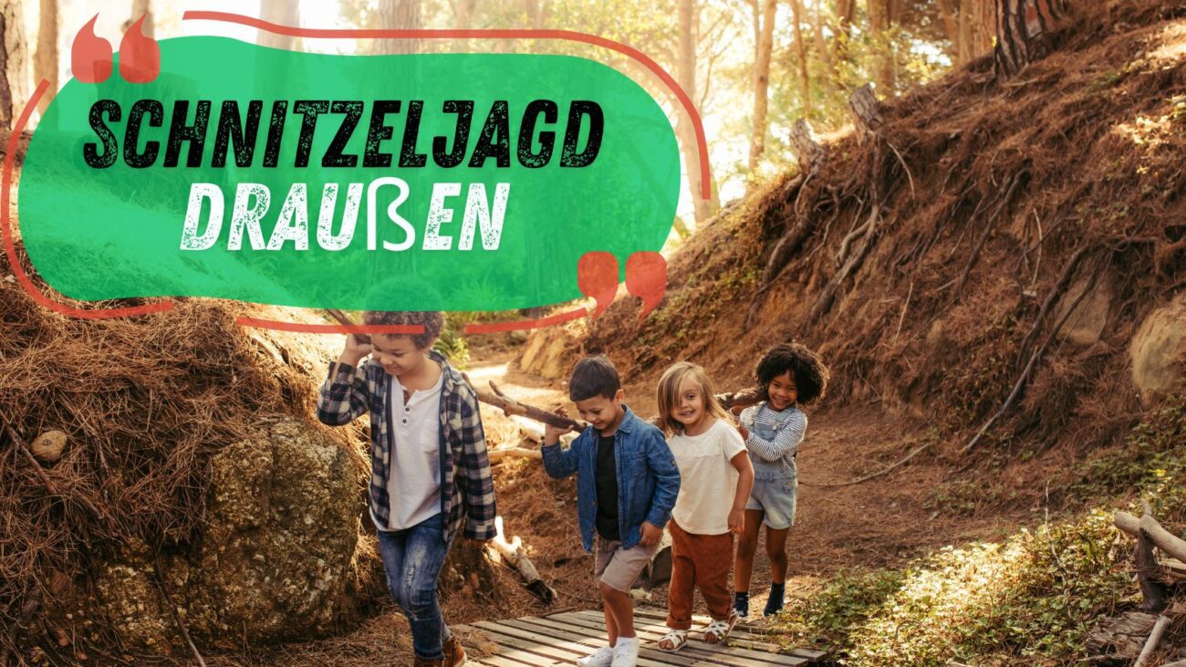 Schnitzeljagd für Kindergeburtstag draußen