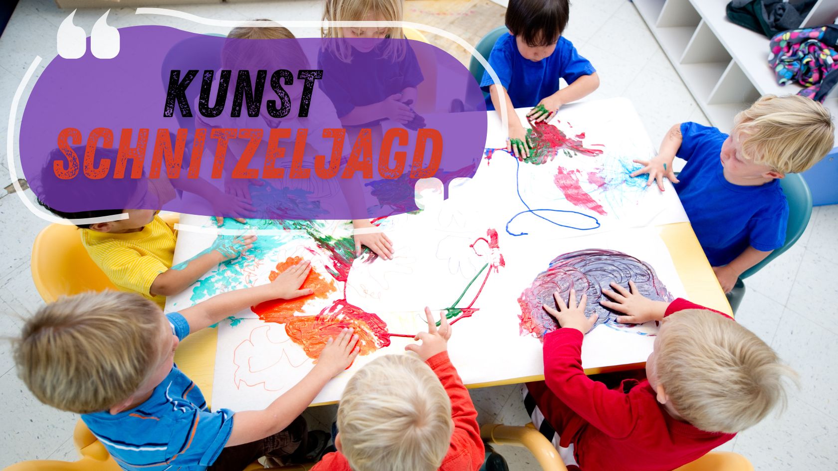 Kunst-Schnitzeljagd – Kreativität & Farben für kleine Künstler