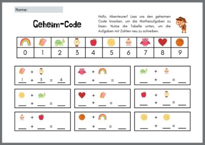 schnitzeljagd aufgabe: Geheim Code Zahlenrätsel