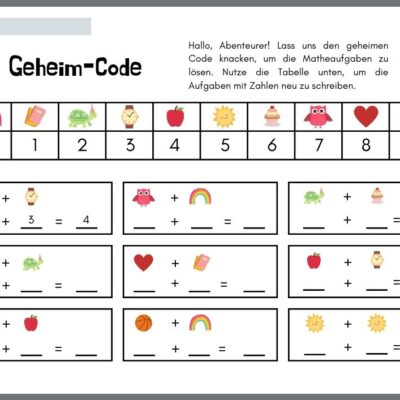 schnitzeljagd aufgabe: Geheim Code Zahlenrätsel