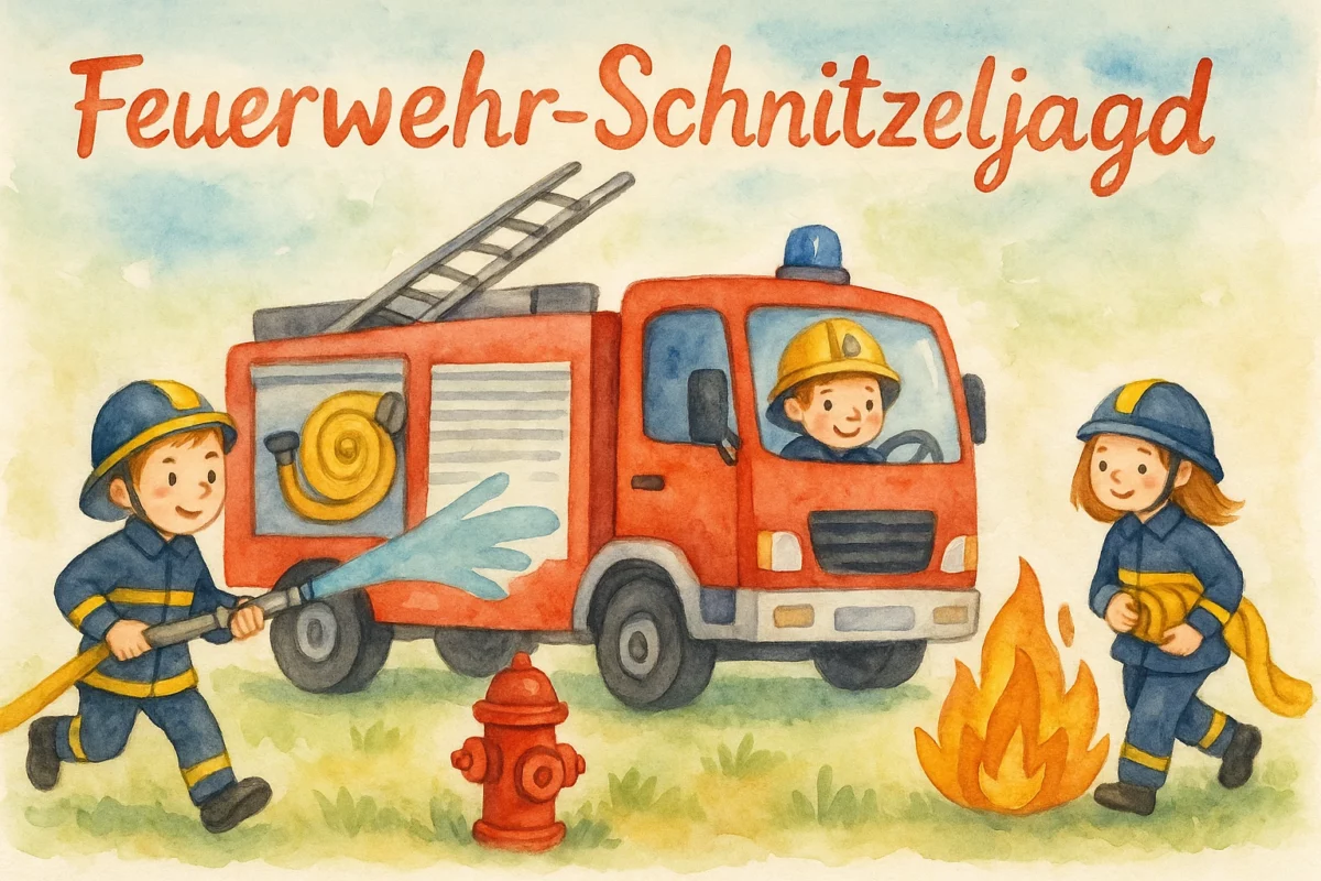 Feuerwehr-Schnitzeljagd: Abenteuer für kleine Helden in Uniform