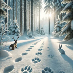 Tiere im Winter – Spuren suchen