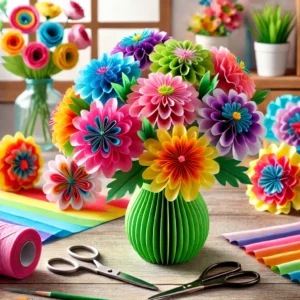 Bastelprojekt 4: Seidenpapier-Blumen für den Frühling