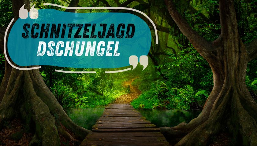 Dschungel-Schnitzeljagd für Kinder