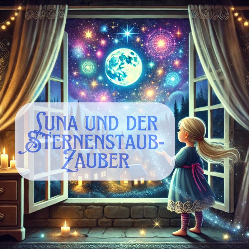 Gute Nacht Geschichte Luna und der Sternenstaub-Zauber