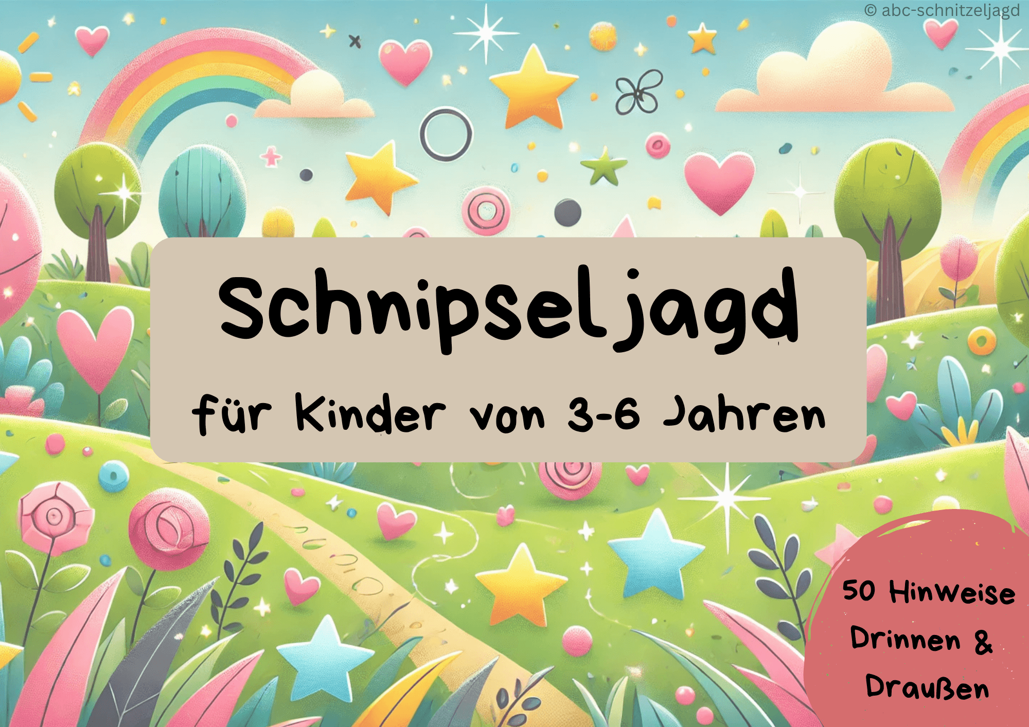 50 Hinweise für drinnen und draußen: eine Schnipseljagd für Kinder von 3 bis 6 Jahren Schnipseljagd für Kinder