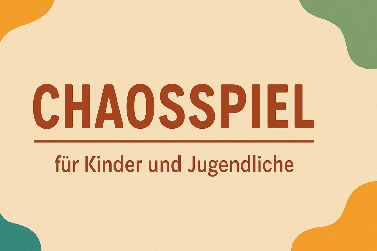Titelbild zum Chaosspiel für Kinder und Jugendliche – lustiges Gruppenspiel mit Aufgaben, Bewegung und Spaß